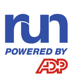 RUN Powered by ADP logo